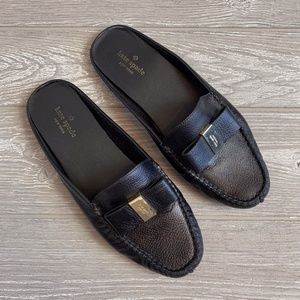Kate Spade Black Bow Marley Leather Mules 9